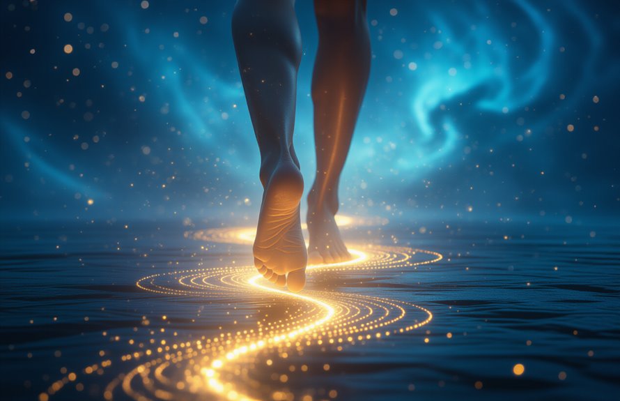 foot twitching symbolizes progress